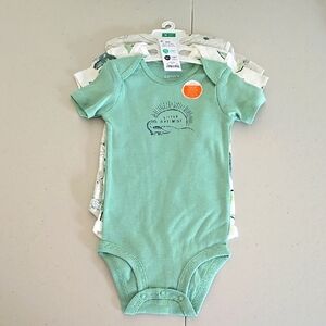 🆕️ Carter's 3 Piece Dinosaur Onesies